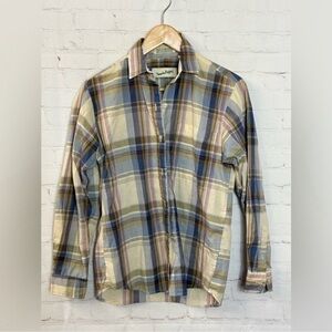 Vintage Diane von Furstenberg Plaid Top size 6